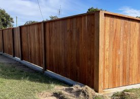 Ironbark fencing and gate project by Darren Skewis Fencing in Qld