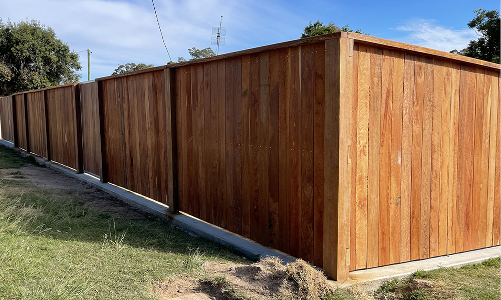 Ironbark fencing and gate project by Darren Skewis Fencing in Qld